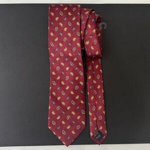 JoS A Bank Men's Executive Collection Burgundy Paisley Silk Tie, 3.5 W x 59.5" L